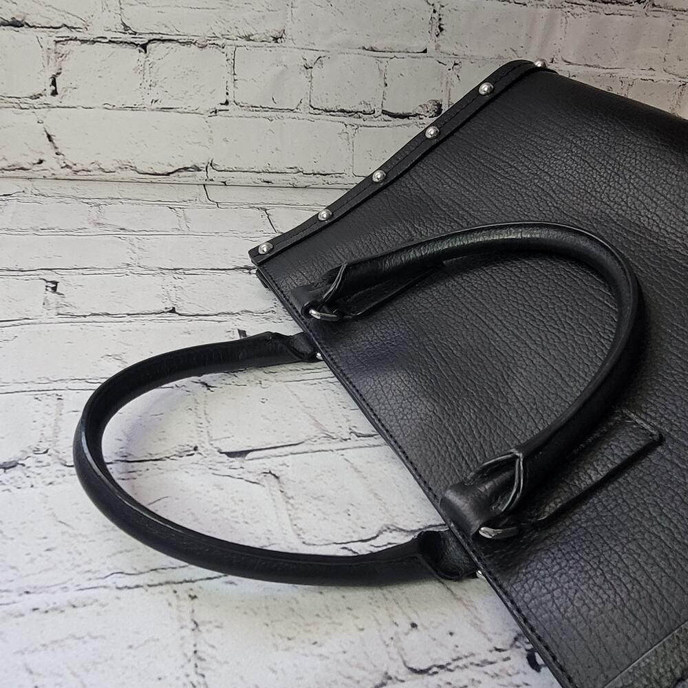Rebecca Minkoff- Madison Satchel- Black with Studded sides-Black strap - Picture 7 of 13
